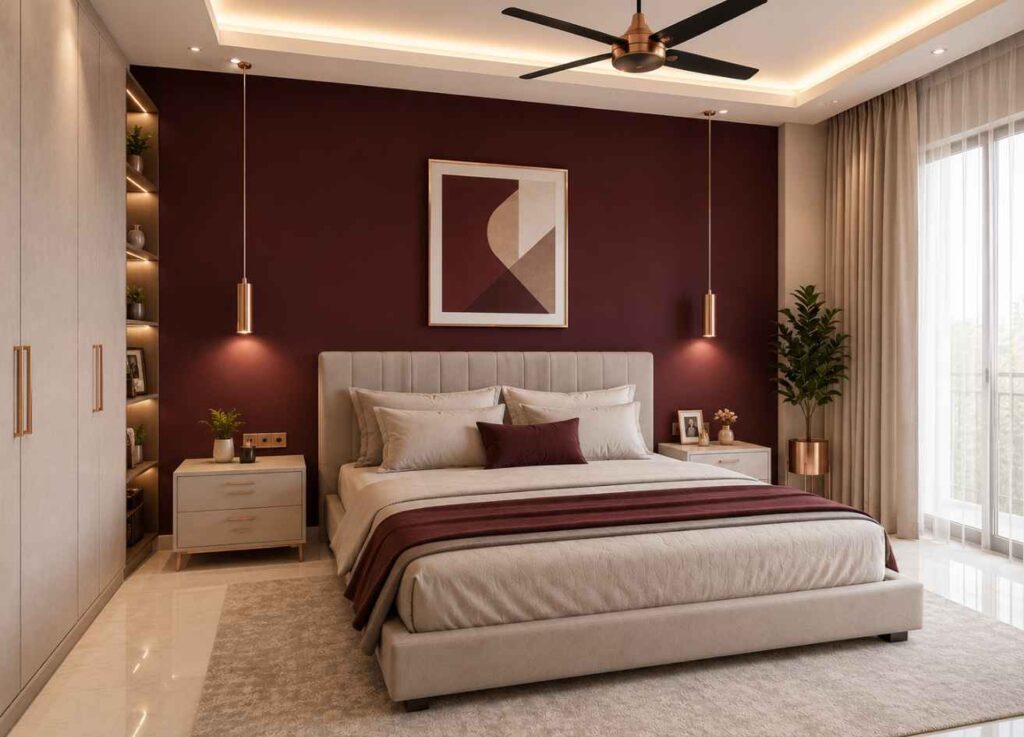 contemporary color theme bedroom