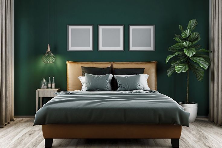 green color bedroom